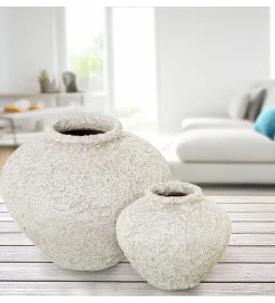 Exclusivas Wazon FATIC 30 cm ceramika biała