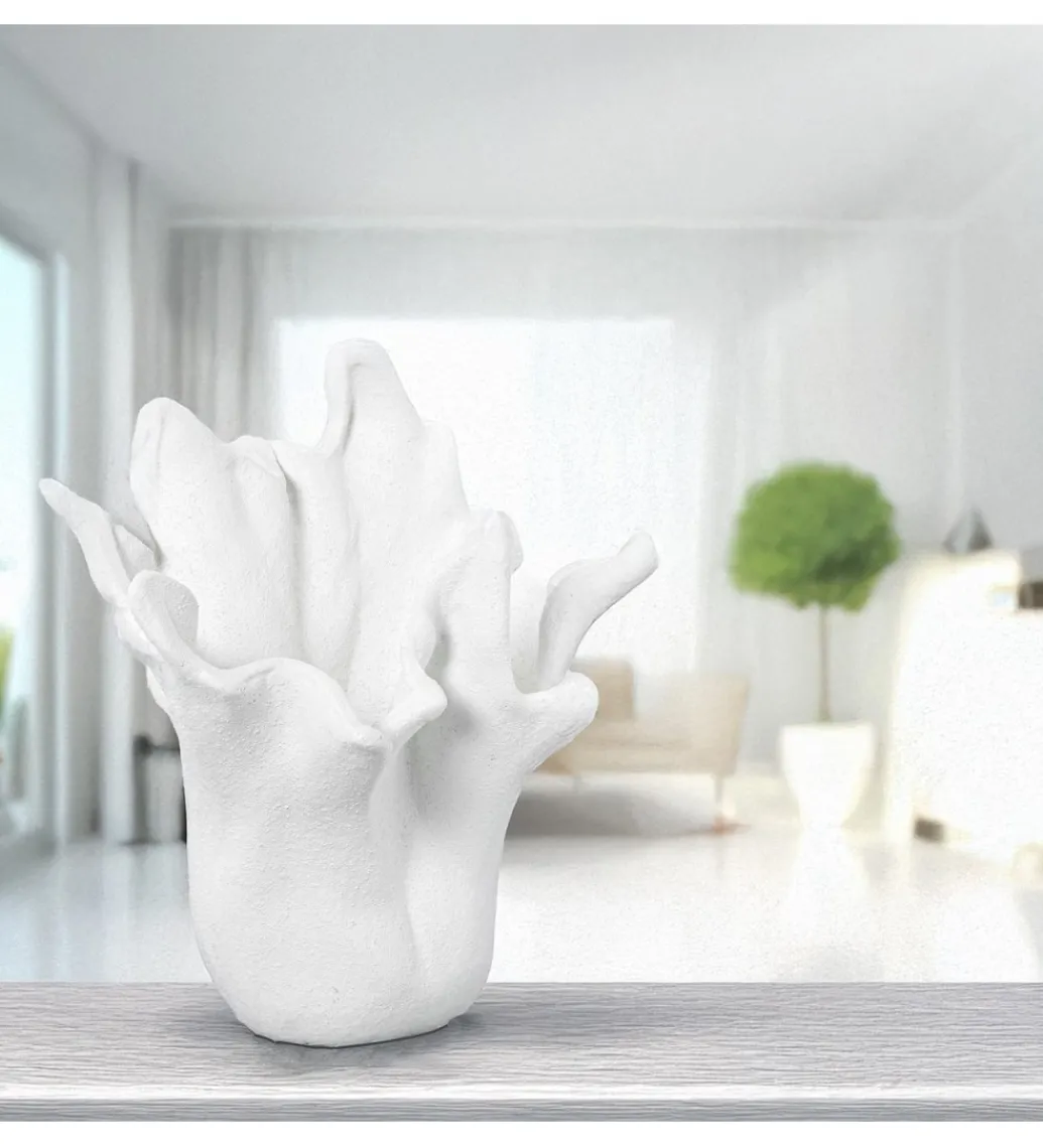 Exclusivas Wazon FOWER 30 cm ceramika biały