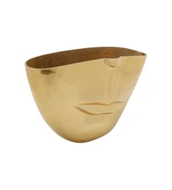 KDesign Wazon HALF FACE 46 cm złoty