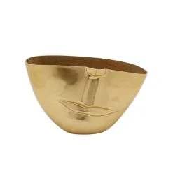 KDesign Wazon HALF FACE 46 cm złoty