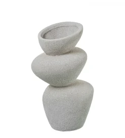 Exclusivas Wazon KATAM 30 cm ceramika biały piaskowy