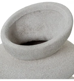 Exclusivas Wazon KATAM 30 cm ceramika biały piaskowy