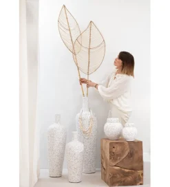 J-Line Wazon Lauwra 80 cm biały