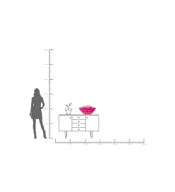 KDesign Wazon LIPS 56 cm różowy