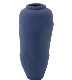 J-Line Wazon LORD 100 cm papier mache niebieski