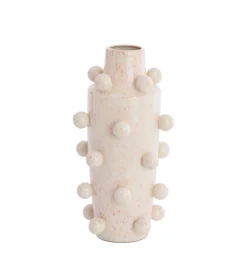 L&L Wazon MOLLY 43 cm ceramika różowy biały