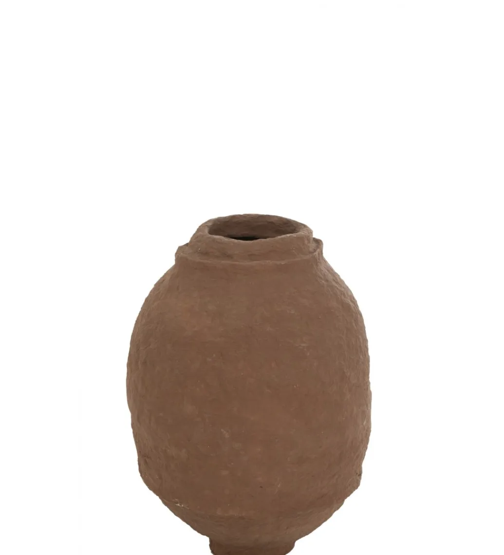 J-Line Wazon Paper Mache 42 cm brązowy