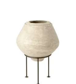 J-Line Wazon Papier Mache Biały