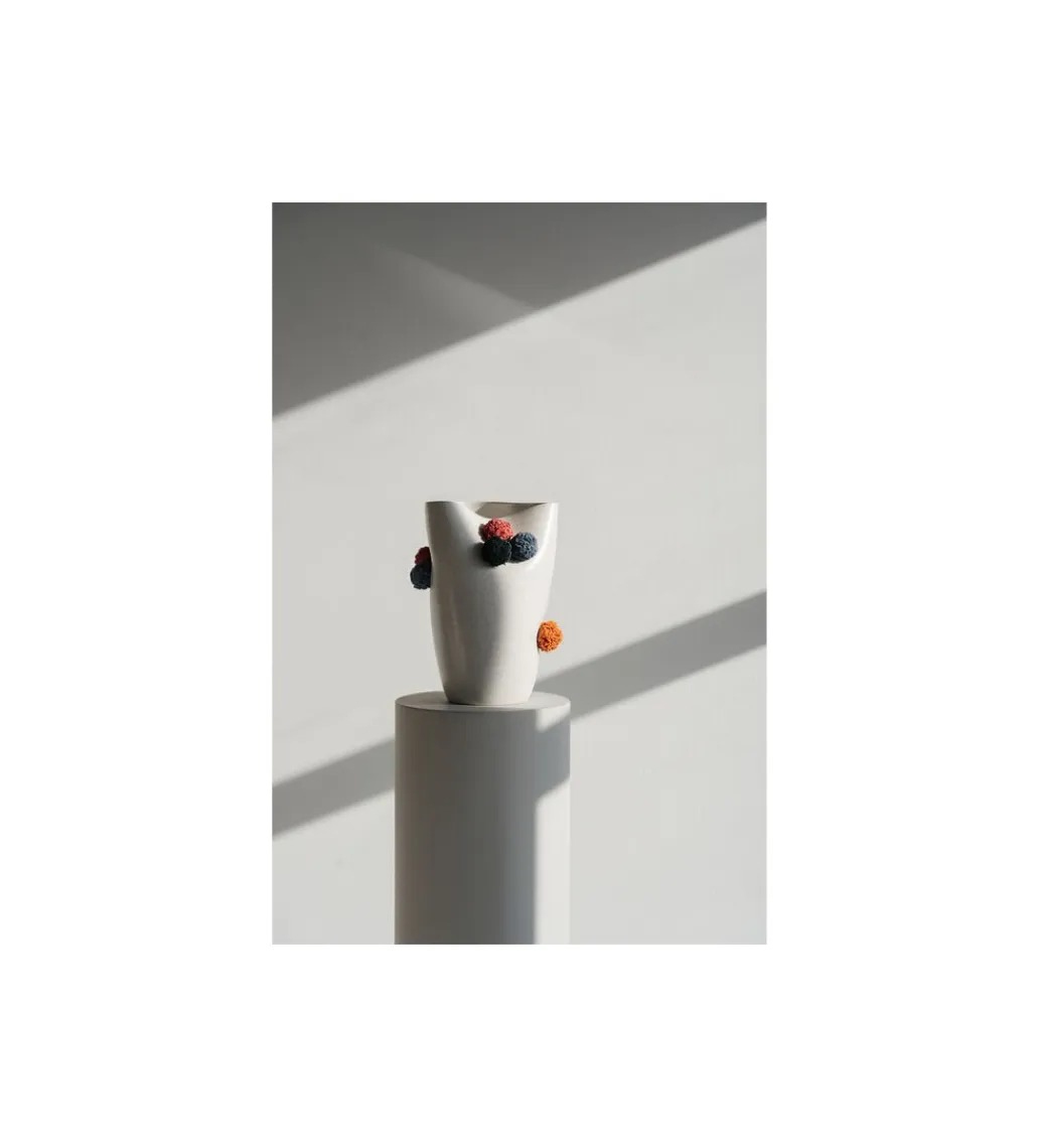 KDesign Wazon POMOLI 24 cm biały