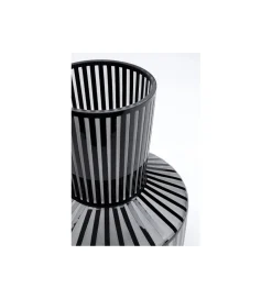 KDesign Wazon Roulette 24 cm czarno biały