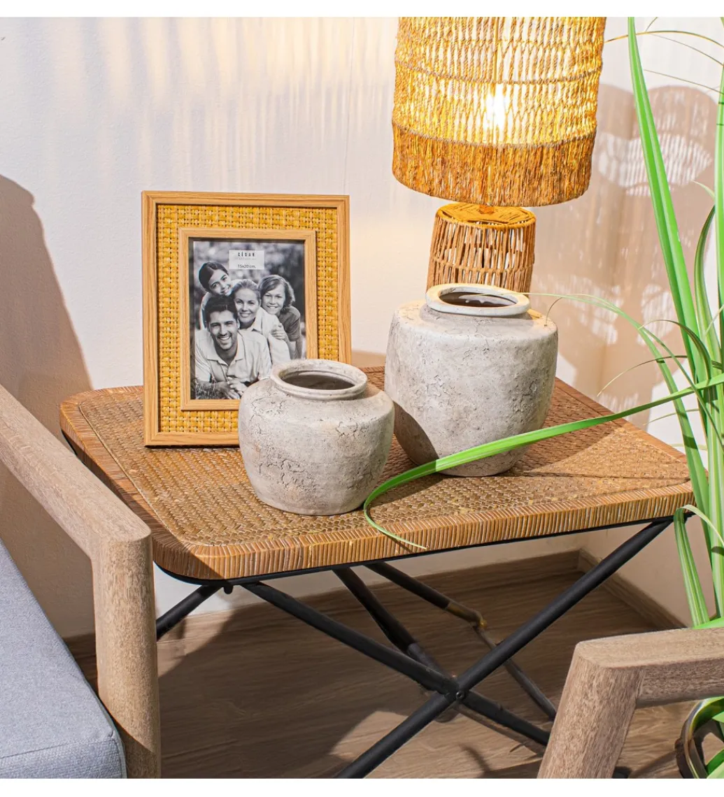 Exclusivas Wazon RUSTIC 20 cm ceramika szary
