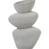 Exclusivas Wazon SARVADO 36 cm piaskowy biały