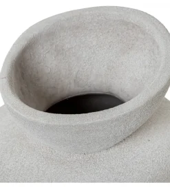 Exclusivas Wazon SARVADO 36 cm piaskowy biały