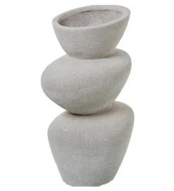 Exclusivas Wazon SARVADO 36 cm piaskowy biały