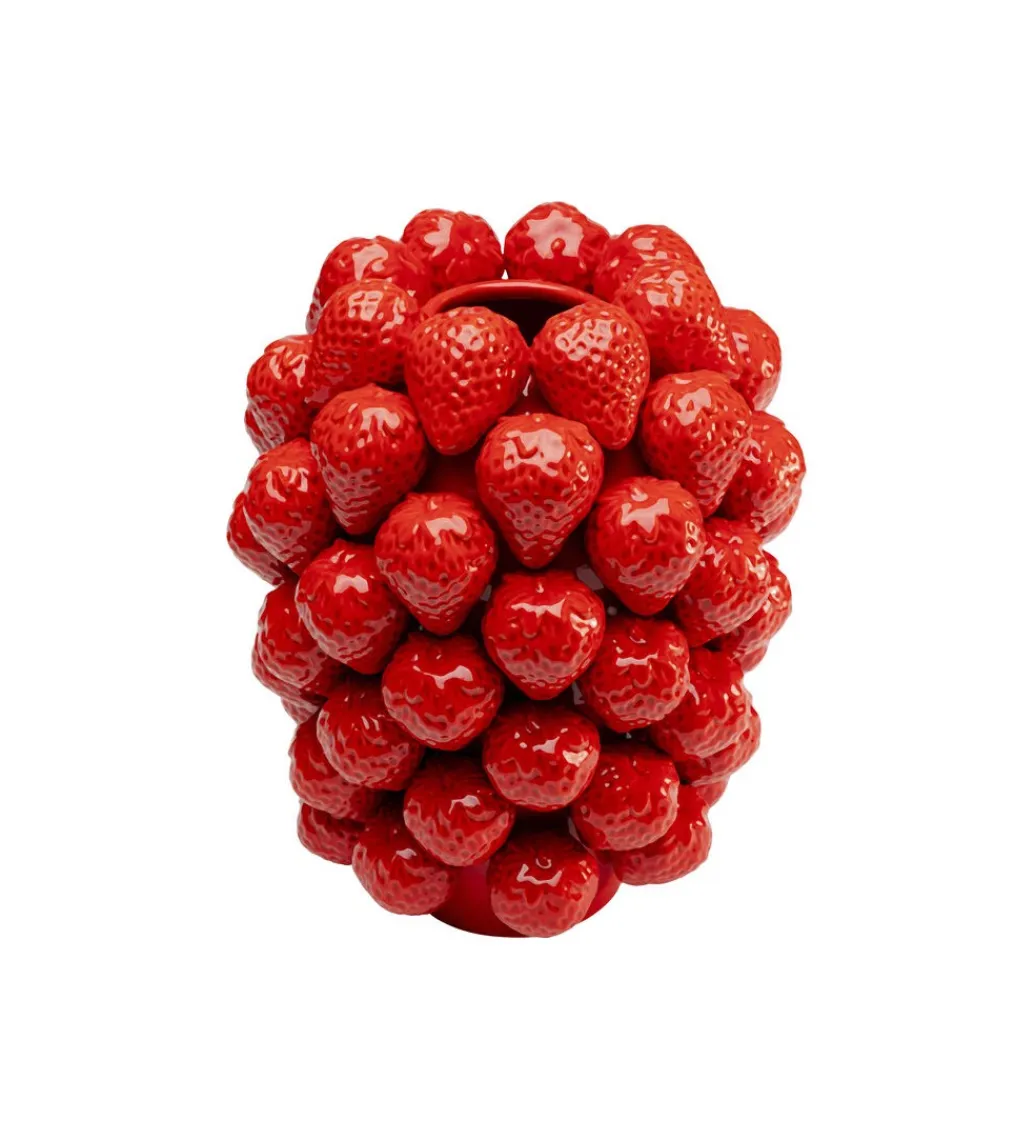 KDesign Wazon Strawberries 30 cm czerwony