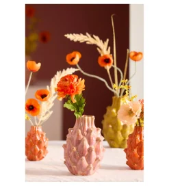 L&L Wazon TAYA 21 cm ceramika różowy