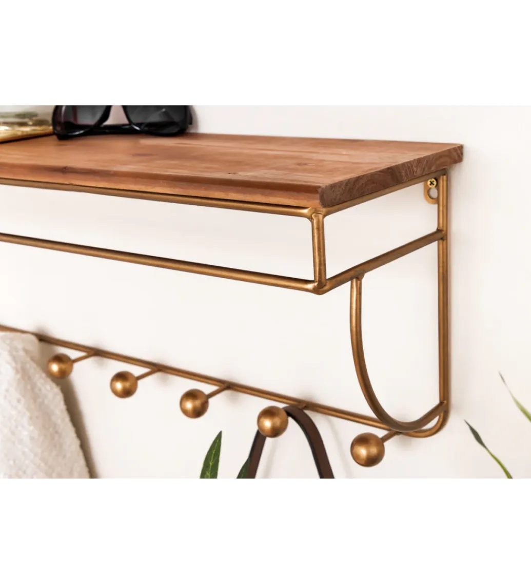 Invicta Interior - przedsprzedaż Wieszak ścienny HERITAGE 80 cm drewno sosna