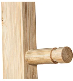 Exclusivas Wieszak ESKEMIHO 170 cm w odcieniu naturalnym na kółkach
