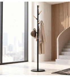 Exclusivas Wieszak stojący PERCHERMI 172 cm czarny