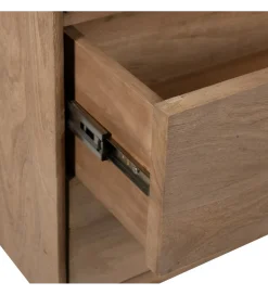Zona-Design Witryna BURNIE 107 cm ze szklanymi drzwiami z drewno mango