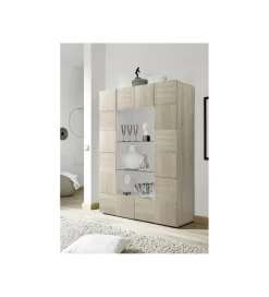 MCA Linia Włoska Witryna DAMA 121 cm w kolorze dąb sonoma