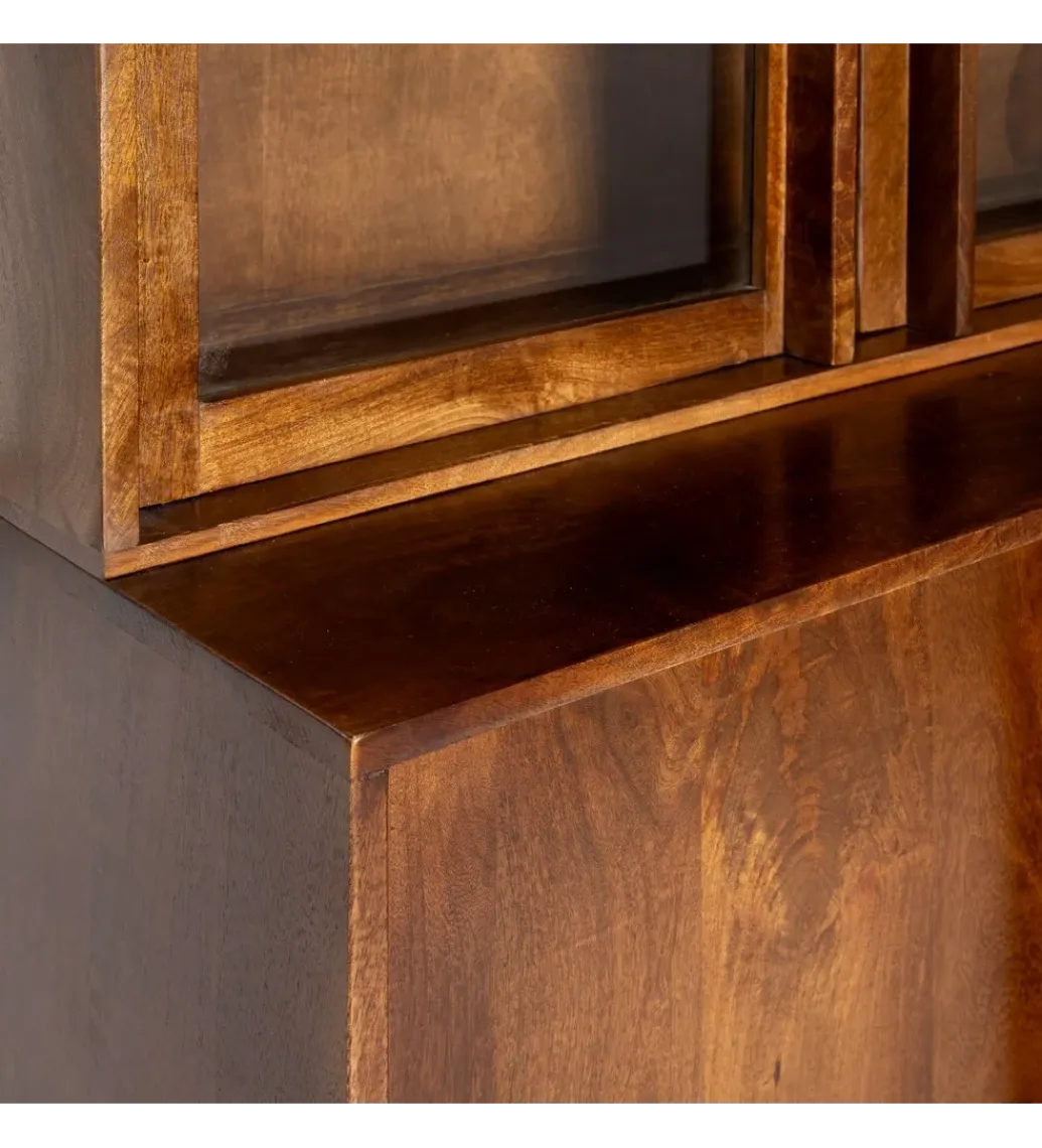 Zona-Design Witryna GARREL 195 cm drewno mango brązowy