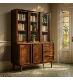 Zona-Design Witryna GARREL 195 cm drewno mango brązowy