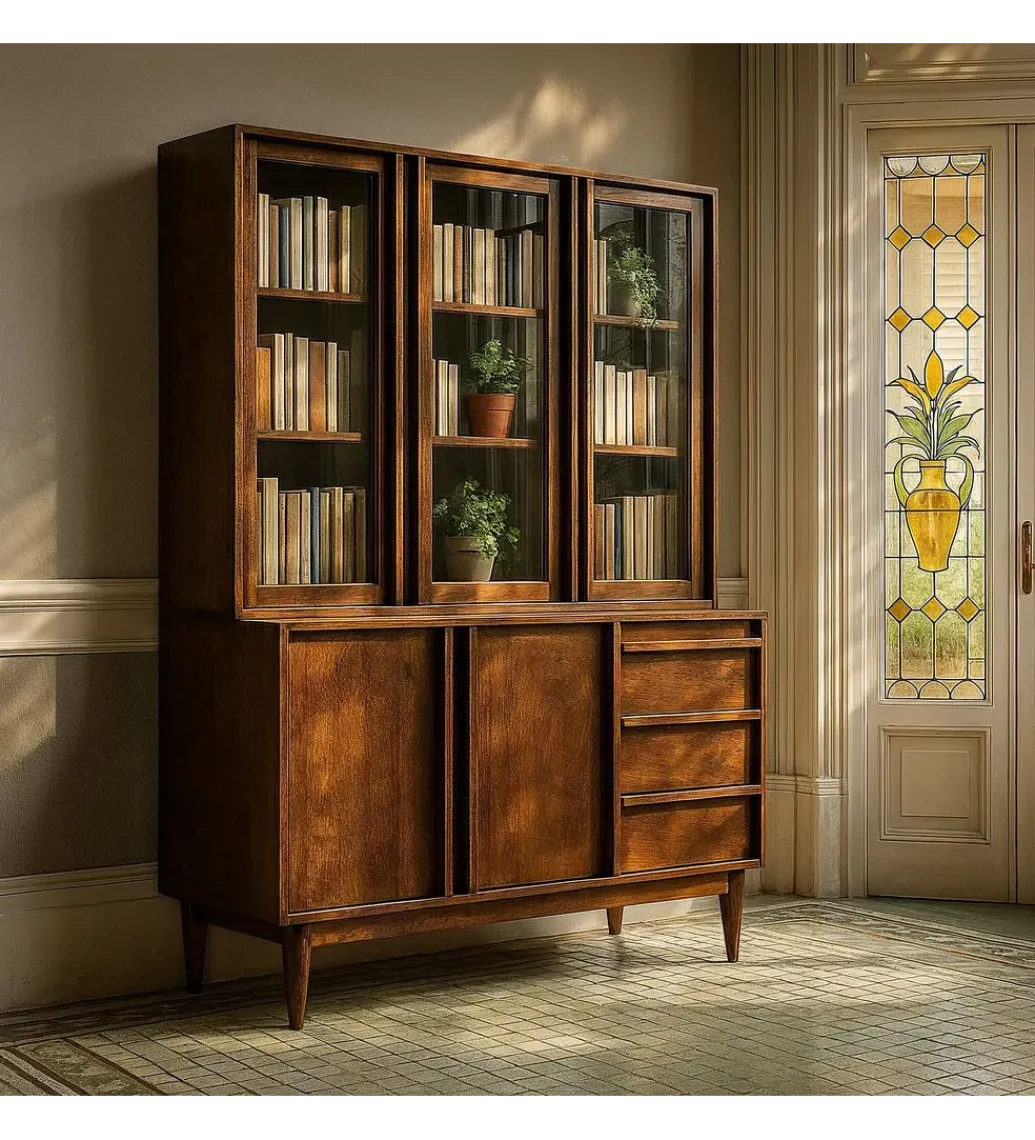 Zona-Design Witryna GARREL 195 cm drewno mango brązowy