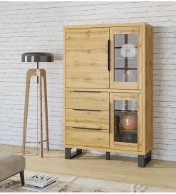 Helvetia Witryna Halle 120 cm w optyce dąb wotan