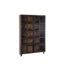 Zona-Design Witryna Iron Craft 115 cm drewno mango czarna