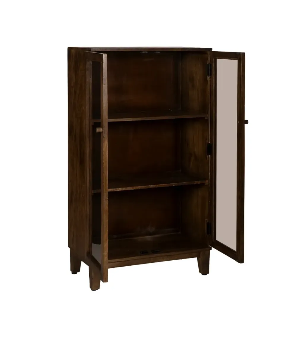 Zona-Design Witryna KOST 140 cm drewno mango brązowy