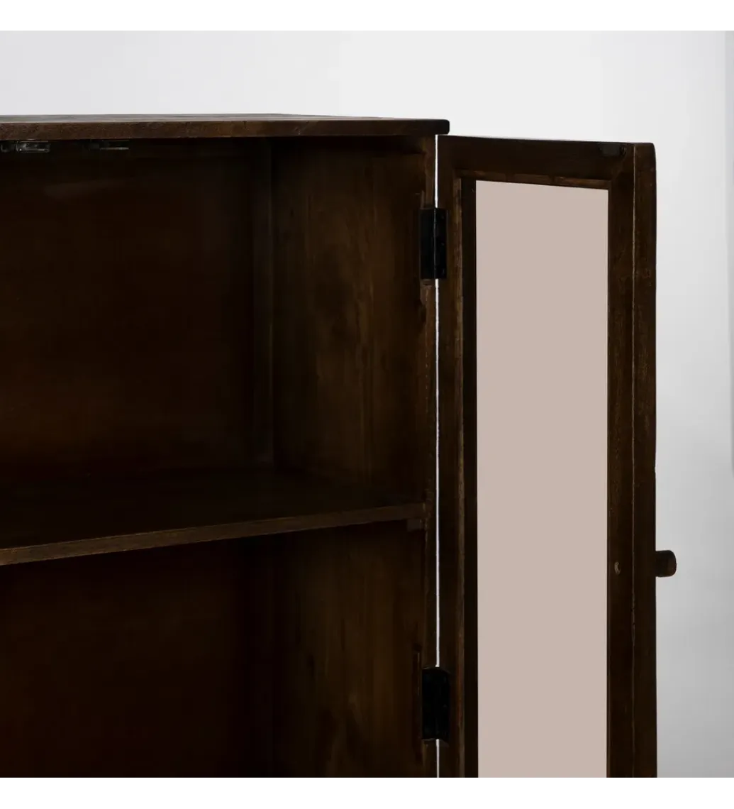 Zona-Design Witryna KOST 140 cm drewno mango brązowy