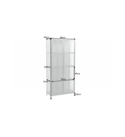 Invicta Interior Witryna OLIMPIA 80 cm czarna