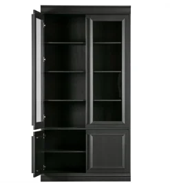 WOOOD Witryna ORGANIZE 215 cm drewno sosna czarny mat