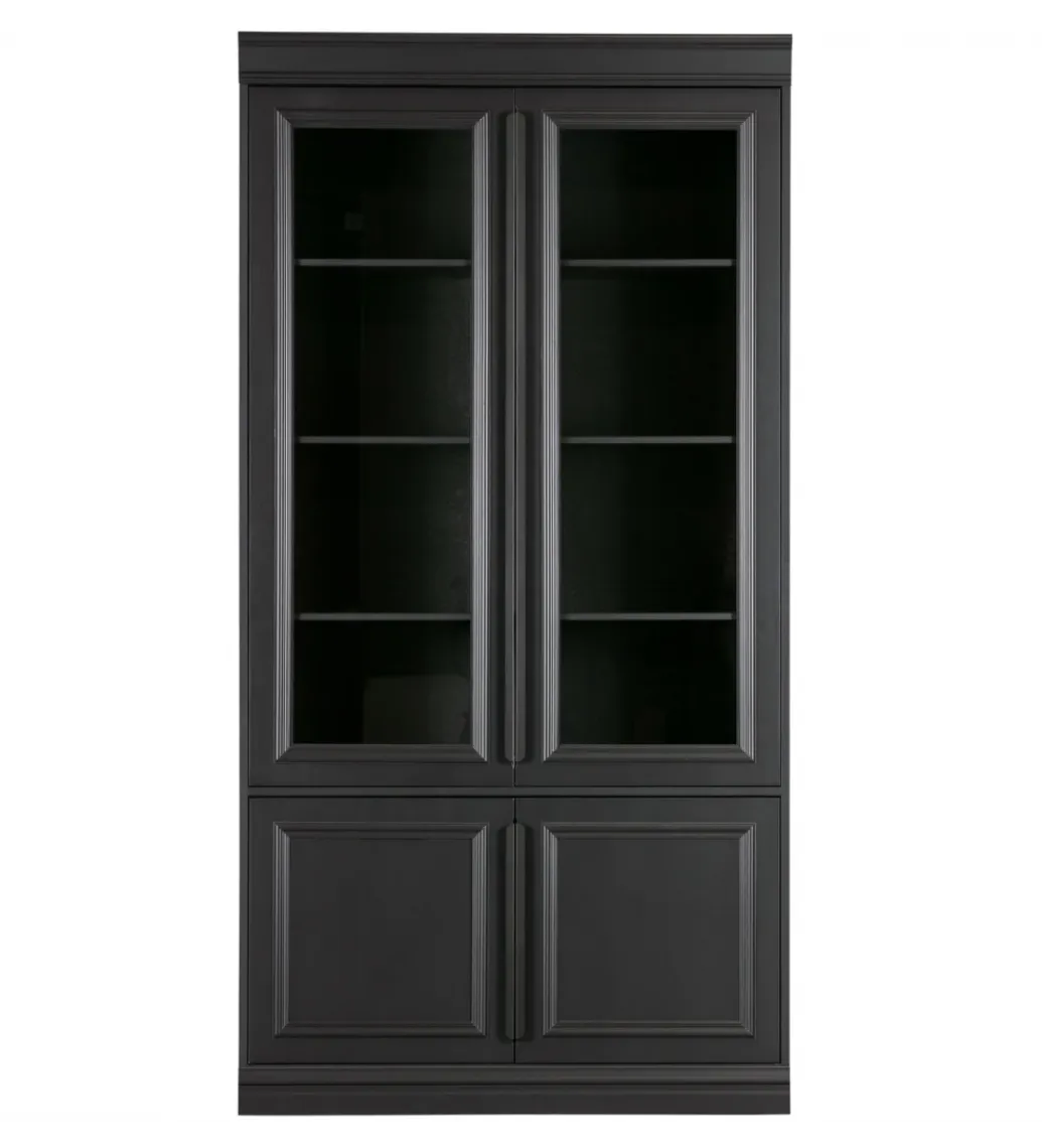 WOOOD Witryna ORGANIZE 215 cm drewno sosna czarny mat