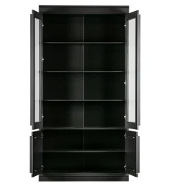 WOOOD Witryna ORGANIZE 215 cm drewno sosna czarny mat