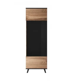 Halmar Witryna RANDOM 60 cm w kolorze dąb wotan z kolorem czarnym