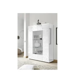 MCA Linia Włoska Witryna szklana MIRO 120 cm biała