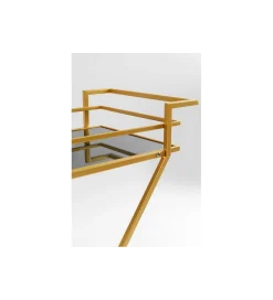 KARE Wózek do serwowania Trolley Piramids 65 cm złoty