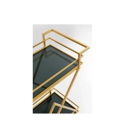 KARE Wózek do serwowania Trolley Piramids 65 cm złoty