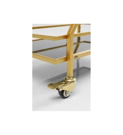 KARE Wózek do serwowania Trolley Piramids 65 cm złoty
