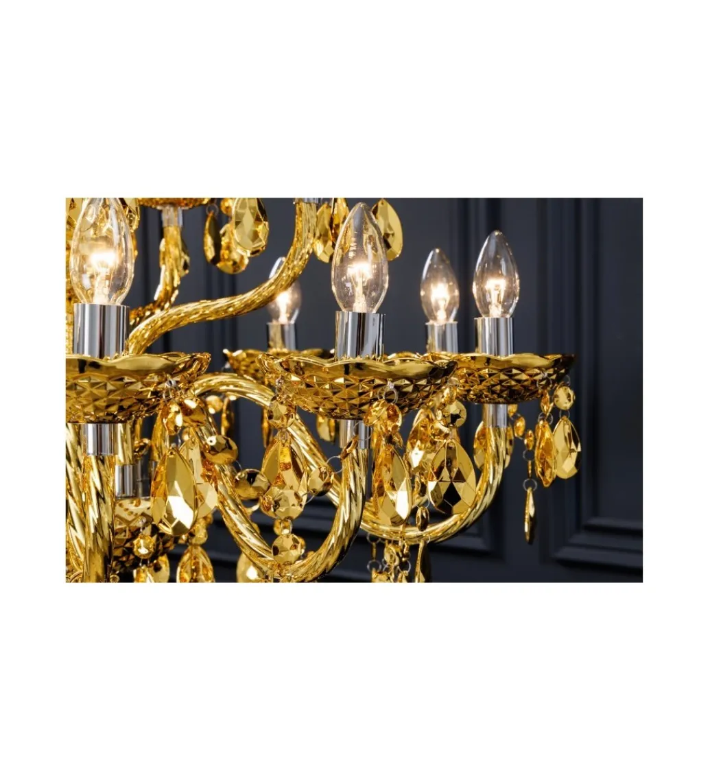 Invicta Interior Żyrandol Karat 80 cm 15 ramion złoty