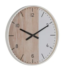 Zona-Design Zegar KUMINA 60 cm naturalny biały