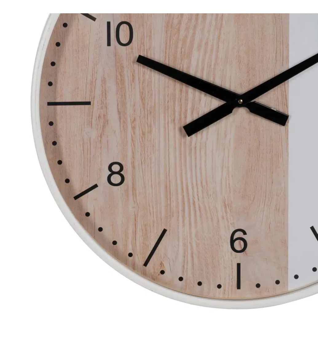 Zona-Design Zegar KUMINA 60 cm naturalny biały
