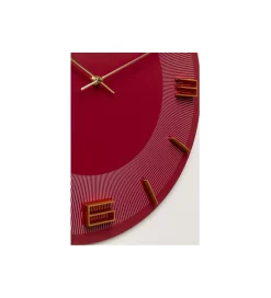 KDesign Zegar LEONARDO 49 cm czerwony złoty