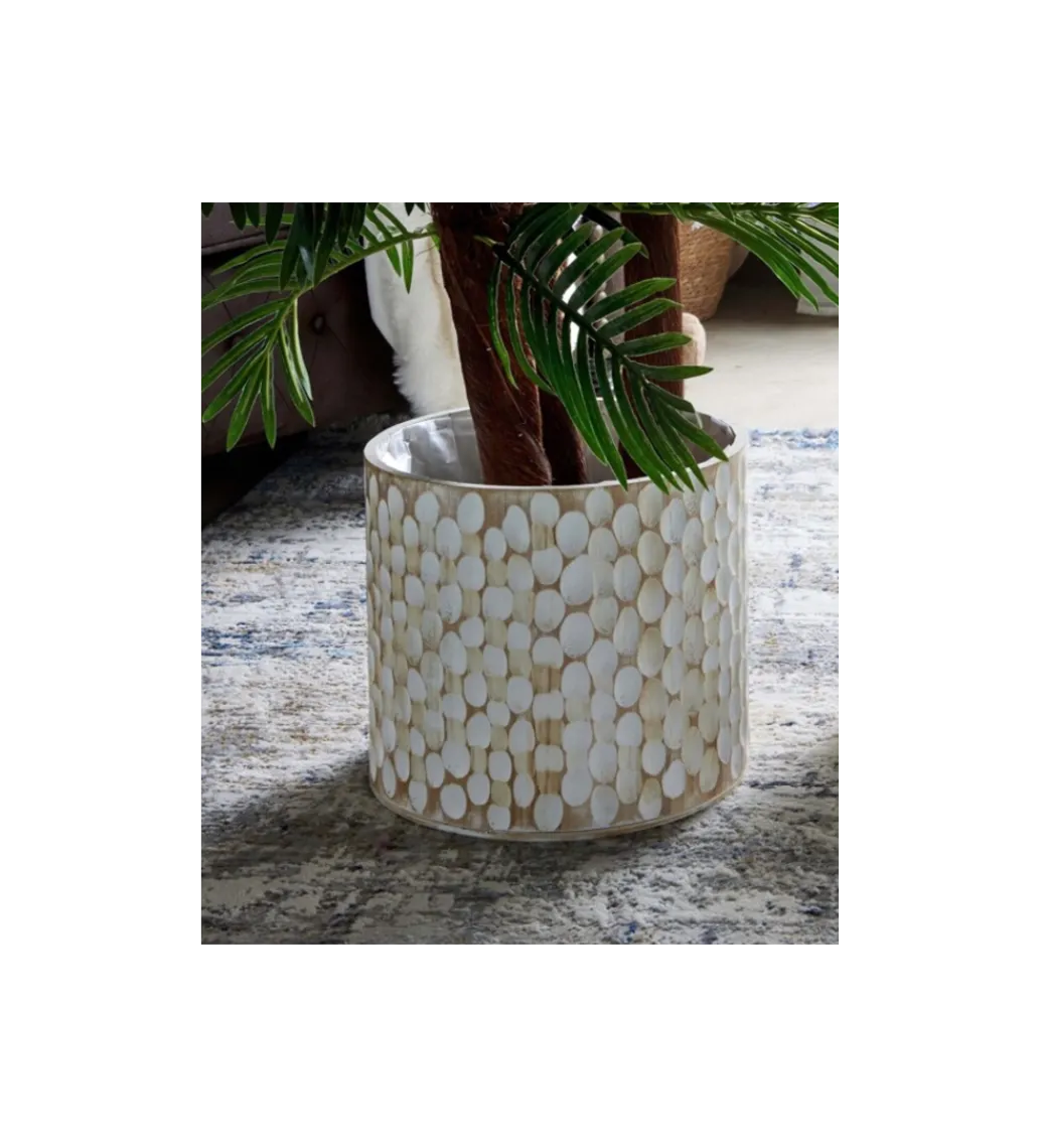 Imeri Zestaw 2 doniczek GRABADY 30 cm 25 cm naturalne