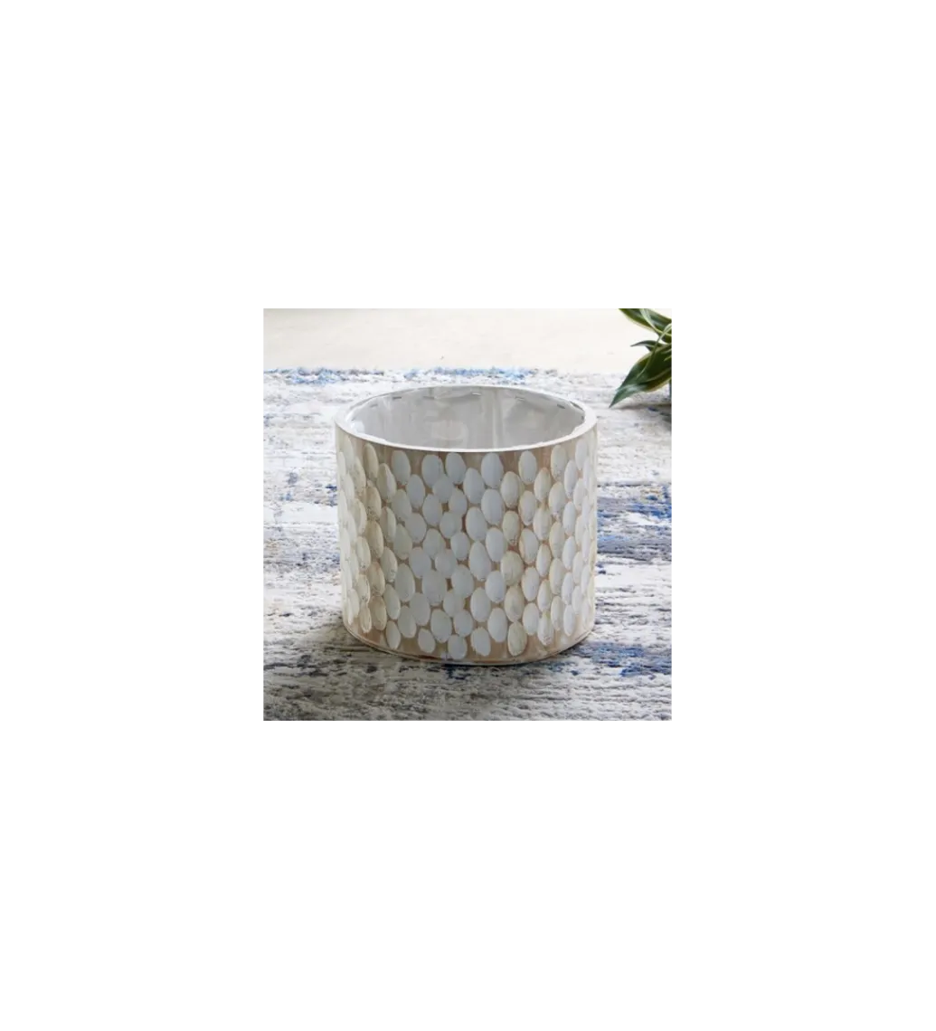 Imeri Zestaw 2 doniczek GRABADY 30 cm 25 cm naturalne
