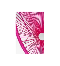 KARE Zestaw fotel i stolik ACAPULCO MONO 85 i 50 cm różowe