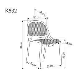 Halmar Zestaw ogrodowy CALVO miętowy - stół + 2 krzesła