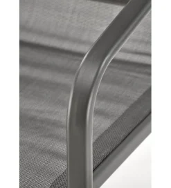 Halmar Zestaw ogrodowy CONOR sofa 114 cm dwa fotele 76 cm stolik 75 cm czarno szary